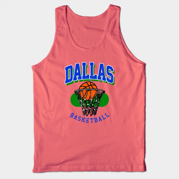 Vintage Dallas Basketball Tank Top by funandgames